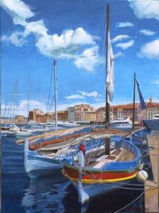Voir le détail de cette oeuvre: Vieilles barques à St-Tropez